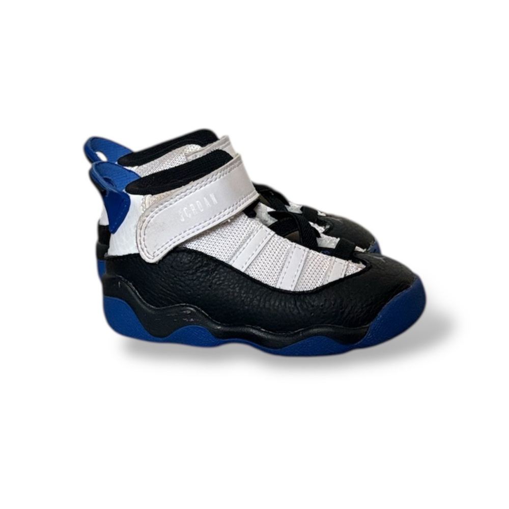 Jordan Kids High-Top Sneakers Blue White Black Velcro Size 6C